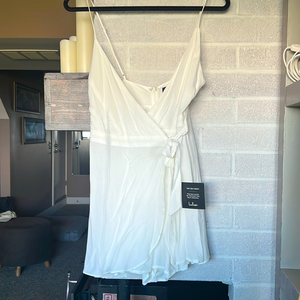 White Lulus wrap romper